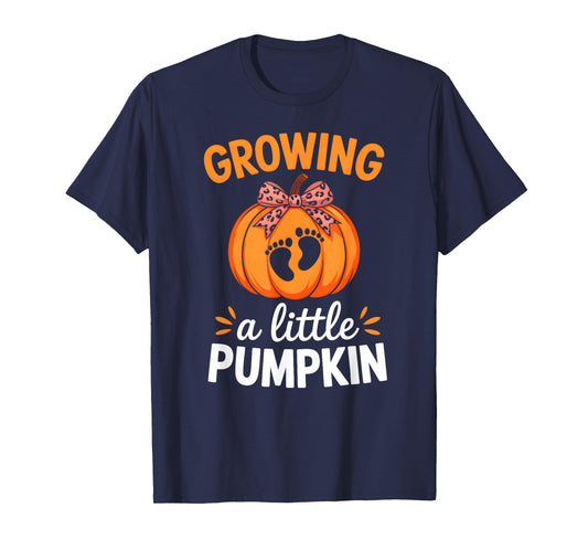 Growing A Little Pumpkin Maternity Thanksgiving Mom Mother T-Shirt