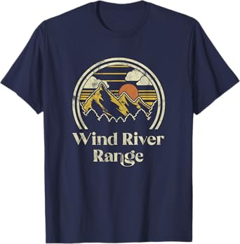 Wind River Range Mountains Wyoming Hiking Outdoors Retro T-Shirt
