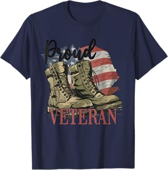 Proud Veteran of the US Army - USA Flag Soldier Veteran T-Shirt