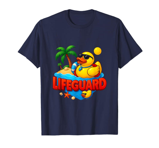 Lifeguards Rubber Duck Beach Summer Sunglasses Pool T-Shirt