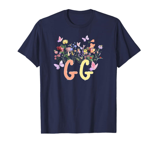 GG Flowers GG Grandmother GG Grandma T-Shirt