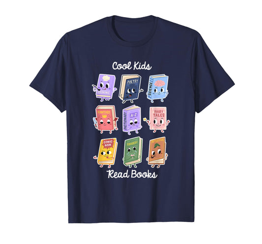 Cool Kids Read Books Apparel T-Shirt