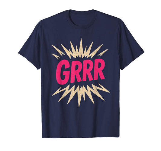 Grrr Aesthetic Funny Trendy Viral Mood Grrr Expression T-Shirt