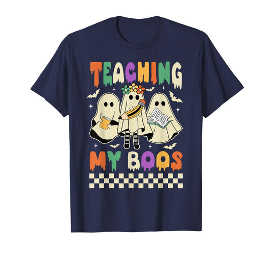 Halloween Teaching My Boos Cute Ghost Teacher Life Costume T-Shirt