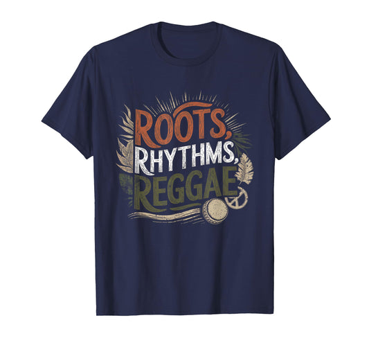 Vintage Reggae Music Roots Rhythms Reggae Groovy T-Shirt