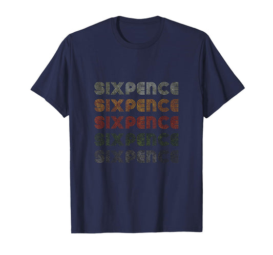 Love Heart Sixpence Tee Grunge Vintage Style Black Sixpence T-Shirt