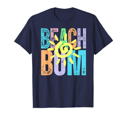 Beach Bum Distressed Summer Vacation Beach Life Sun T-Shirt