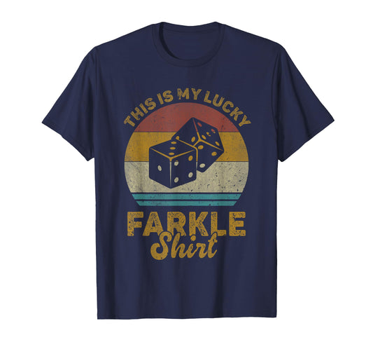 This Is My Lucky Farkle Shirt Vintage Farkle Dice Game T-Shirt