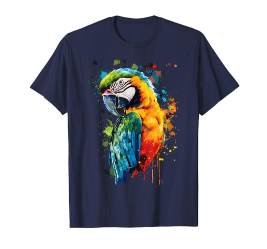 Colorful Parrot Watercolor T-Shirt