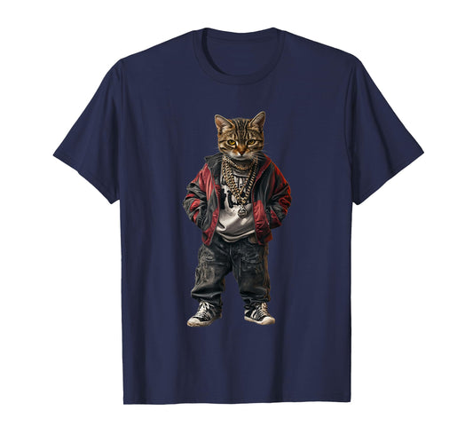 Thug Gangster Life Cat For Hip Hop Fans Meme and Cat lovers T-Shirt