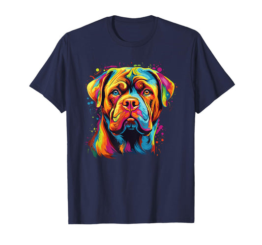 Watercolor Colorful Dogue De Bordeaux Dogs T-Shirt