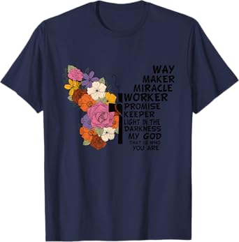 Waymaker Miracle Worker Christian Faith Inspiring Jesus T-Shirt