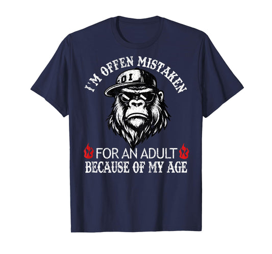 I'm Often Mistaken for an Adult Because of My Age Monkey T-Shirt