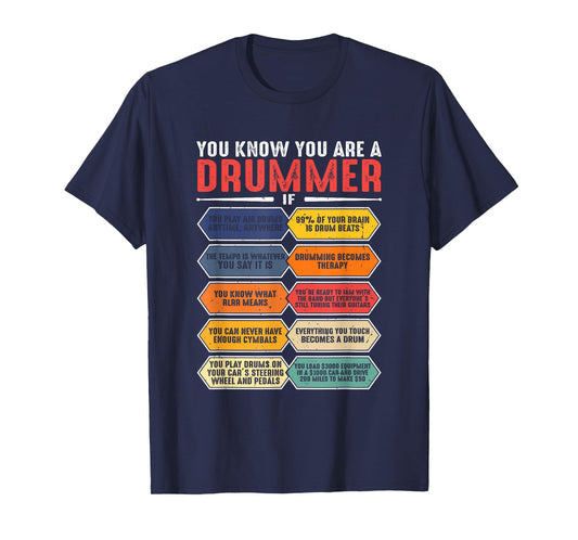 Drummer Drumming Lover Drum Player Percussion Percussionist T-Shirt