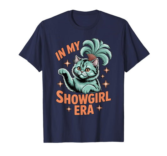 in My Showgirl Era Funny Cat Retro Costume T-Shirt