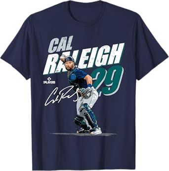 Cal Raleigh | Seattle MLB Baseball Players | MLBCRA204M T-Shirt