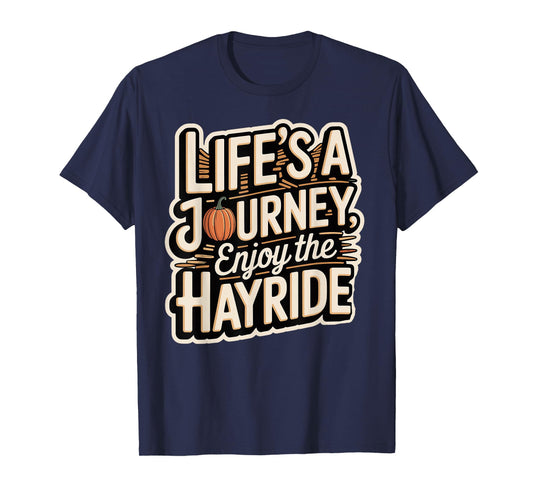 Hayride Scenic Autumn Pumpkin Ride Maze Event T-Shirt