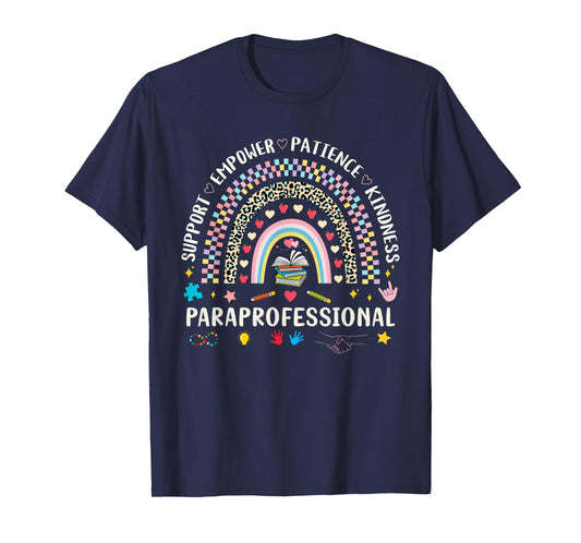 Retro para Crew Support Squad Inclusion Paraprofessional T-Shirt