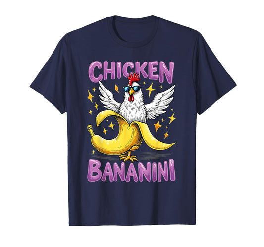 Chicken Bananini Funny Banana Chicken Cool Farm Animal Art T-Shirt
