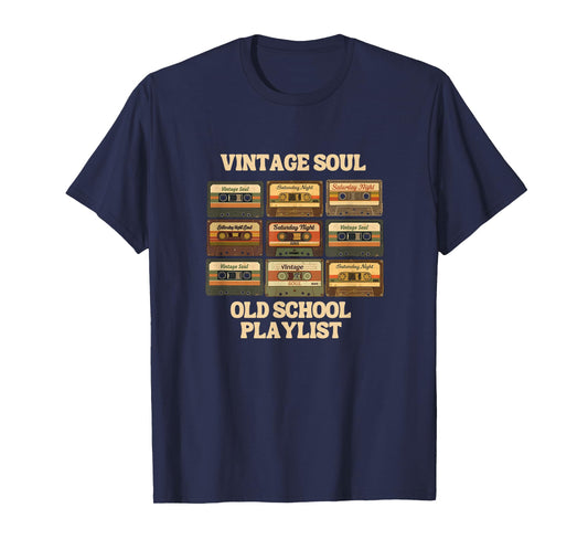 Vintage Soul tee Cassette Tape 80s 90s Old School Playlist T-Shirt