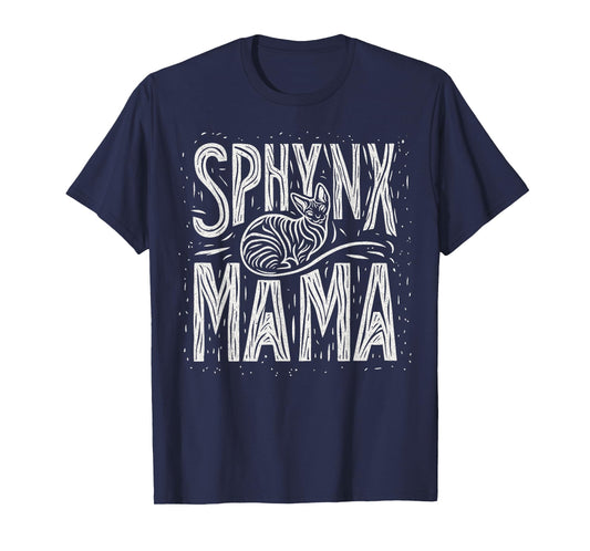 Sphynx Mama Sphynx Mom Cute Hairless Wrinkly Cat Artistic T-Shirt