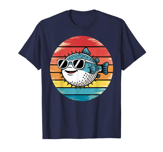 Vintage Pufferfish Fishing Fish Pufferfish T-Shirt