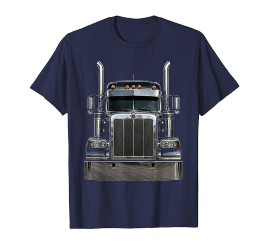 Semi Truck Driver Big Rig Trucker Highway Life Men Boys T-Shirt