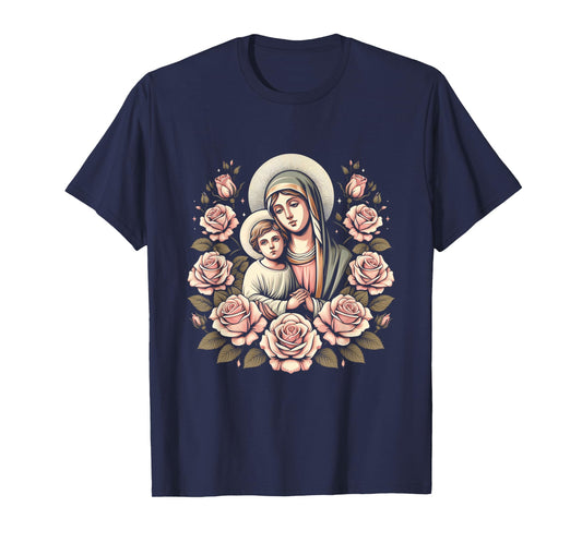 Our Lady of Good Blessed Mother Mary Christian Art T-Shirt