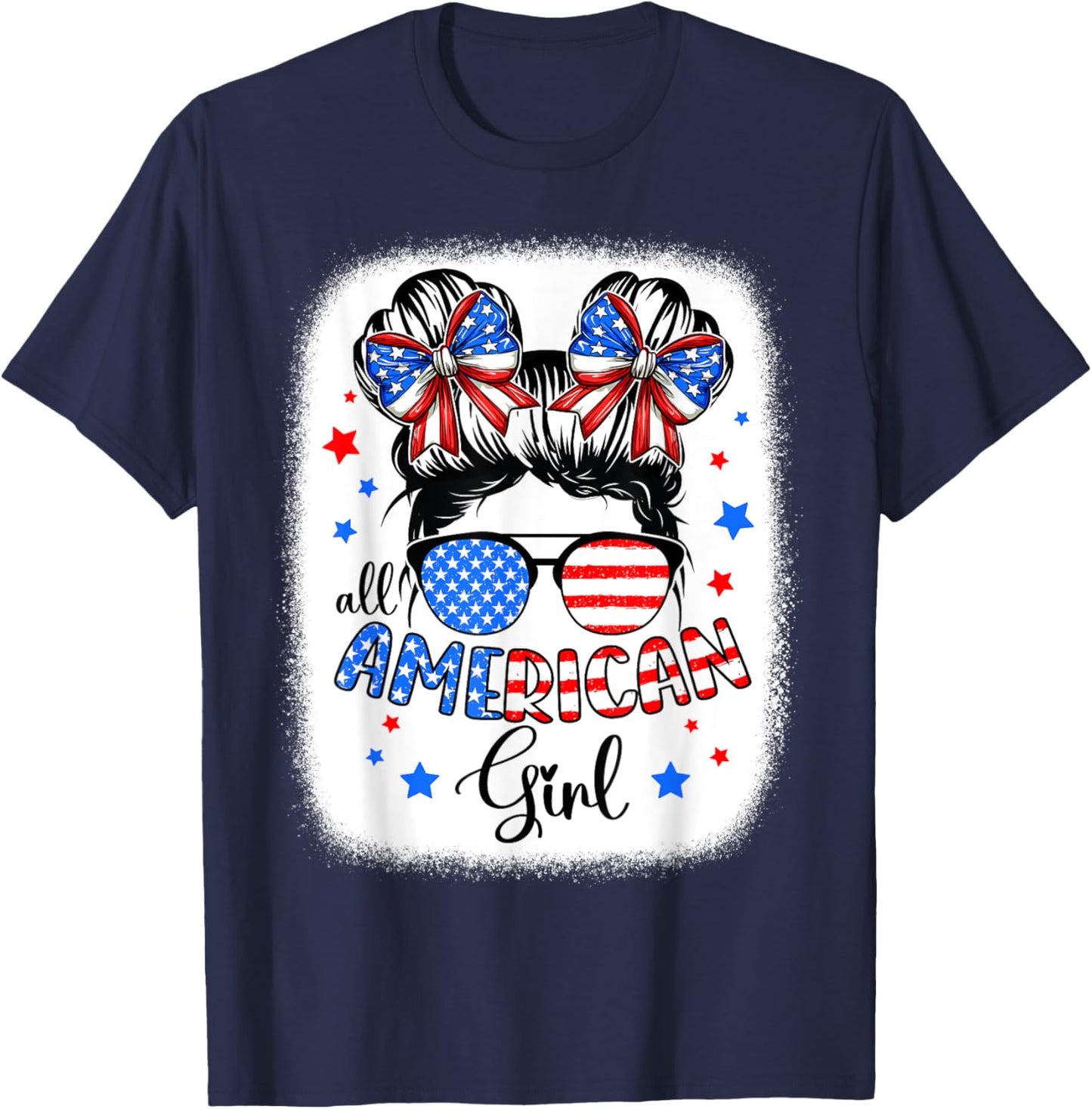 All American Girl 4th Of July Patriotic Shirts For Girls T-Shirt
