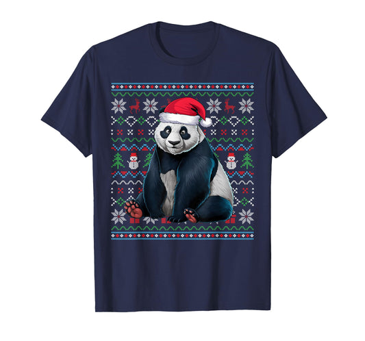 Ugly Panda Lovers Xmas Sweater Santa Christmas T-Shirt