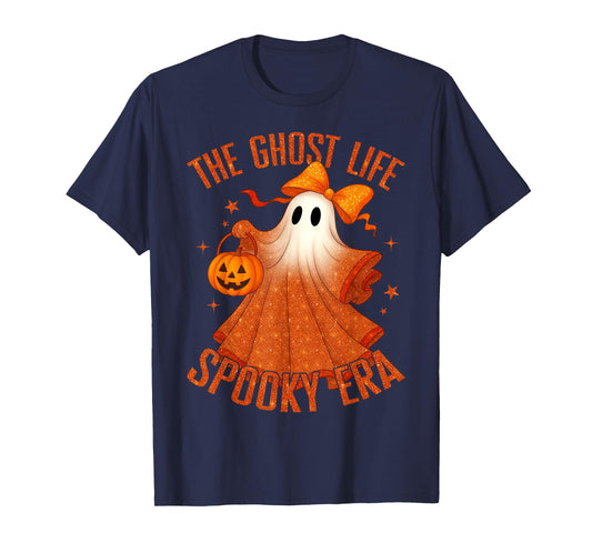 The Ghost Life Spooky Era Halloween Ghost Costume Women Girl T-Shirt