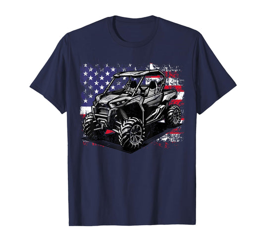 American Flag UTV Side By Side 4th Of July SXS Off Road T-Shirt