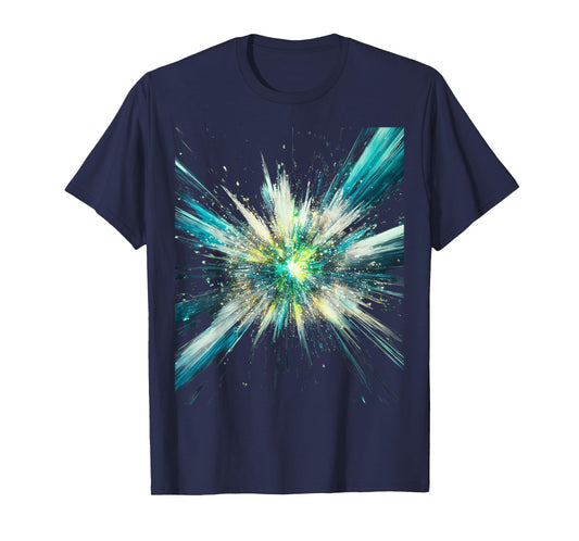 Abstract Space Explosion Art Vibrant Cosmic Burst Supernova Design T-Shirt