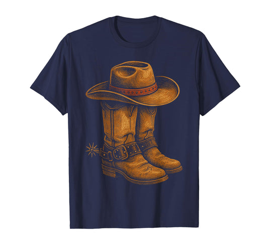 Cowboy Boots Texas Western Southern Country Wild West Rodeo T-Shirt