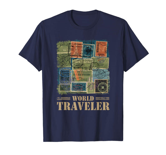 Stamp Collector World Traveler Passport Stamp Lover T-Shirt
