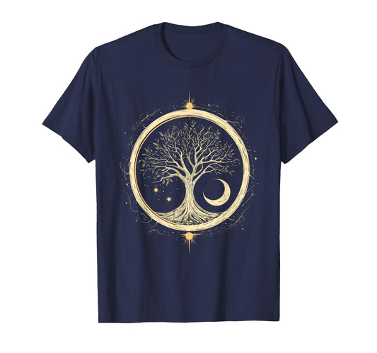 Tree of Life Odin Northman Norse Mythology sun and moon T-Shirt
