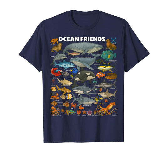 Ocean Friends: Amazing Sea Life for Kids from Tiny to Giant T-Shirt