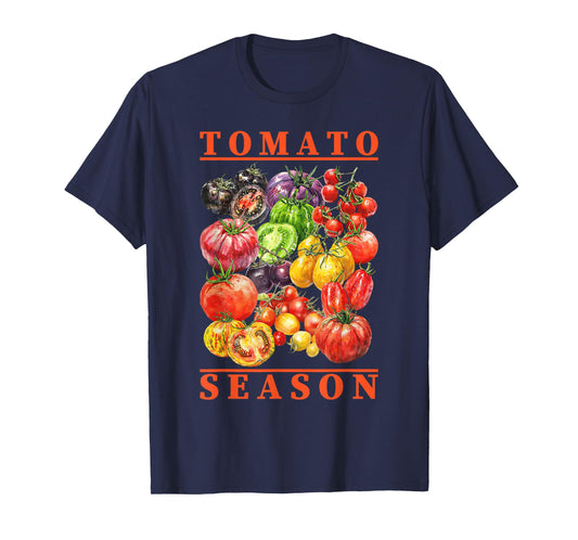 Vintage Tomato Season Vegan Vegetable Gardening Plant Lover T-Shirt