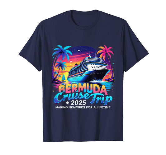 Bermuda Cruise Trip 2025 Sunset Vacation Gift T-Shirt