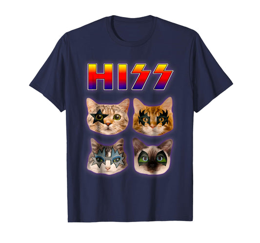 Hiss Funny Cats Kittens Rock Rockin T-Shirt