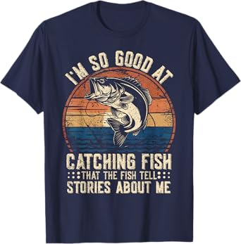Mens Fishing Funny Fisherman Bass Fishing Jokes Fish T-Shirt