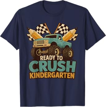 Ready to Crush Kindergarten Monster Truck for Boys Outfit T-Shirt