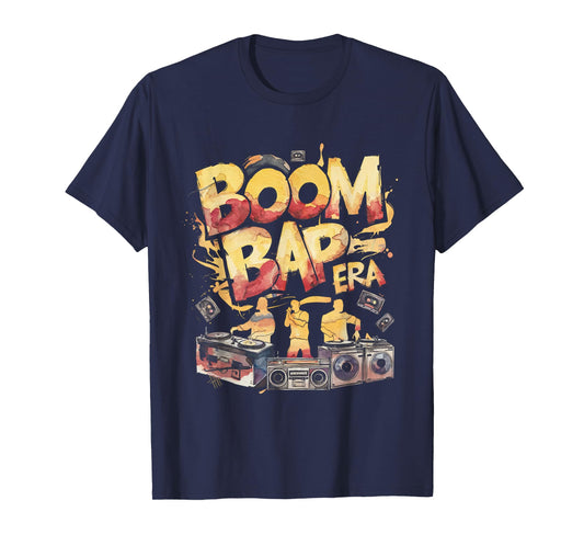 Vintage 90s Hip-Hop BOOM BAP ERA Watercolor Art Design T-Shirt