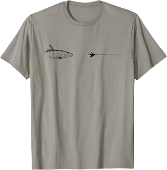 Graphic Fly Fishing Hook Line - Fish Bonefish T-Shirt