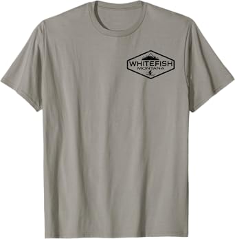 Whitefish Montana Vintage Distressed Front and Back T-Shirt