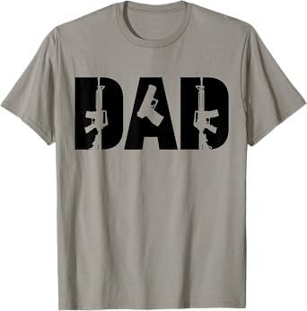 Mens Dad Guns Hunting Season Father's Day Hunter Dad Daddy Papa T-Shirt