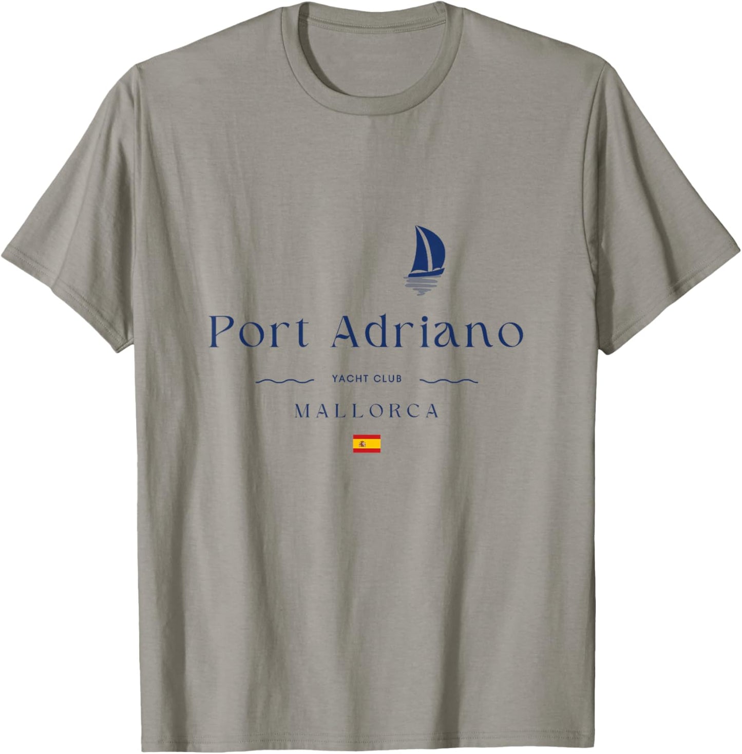 Port Adriano Mallorca Yacht Club Marina Spain Flag Sailing T-Shirt