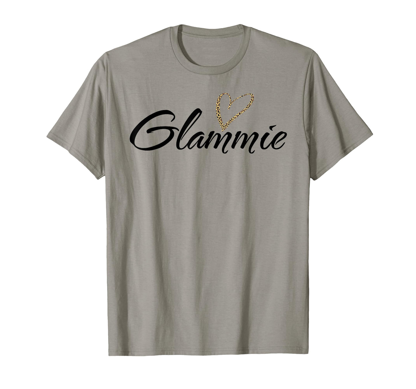 Glammie with Leopard Print Heart Fun Aunt Grandma Mom Gift T-Shirt