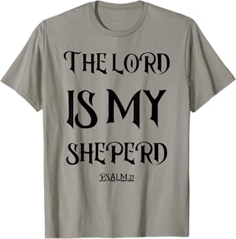 Psalm 23 Tee Vintage Bible Verse Gift Fear No Evil Jesus T-Shirt