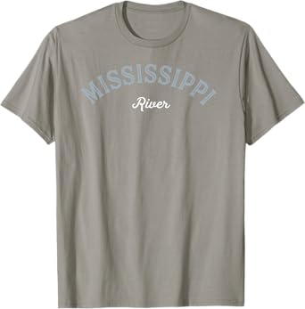Mississippi River North America Tour Arched Retro Men Women T-Shirt